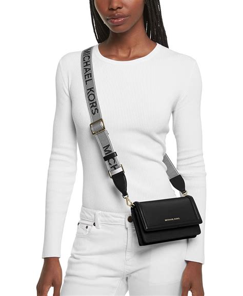 michael michael kors logo mini nylon crossbody with webbing strap|Michael Kors Crossbody strap replacement.